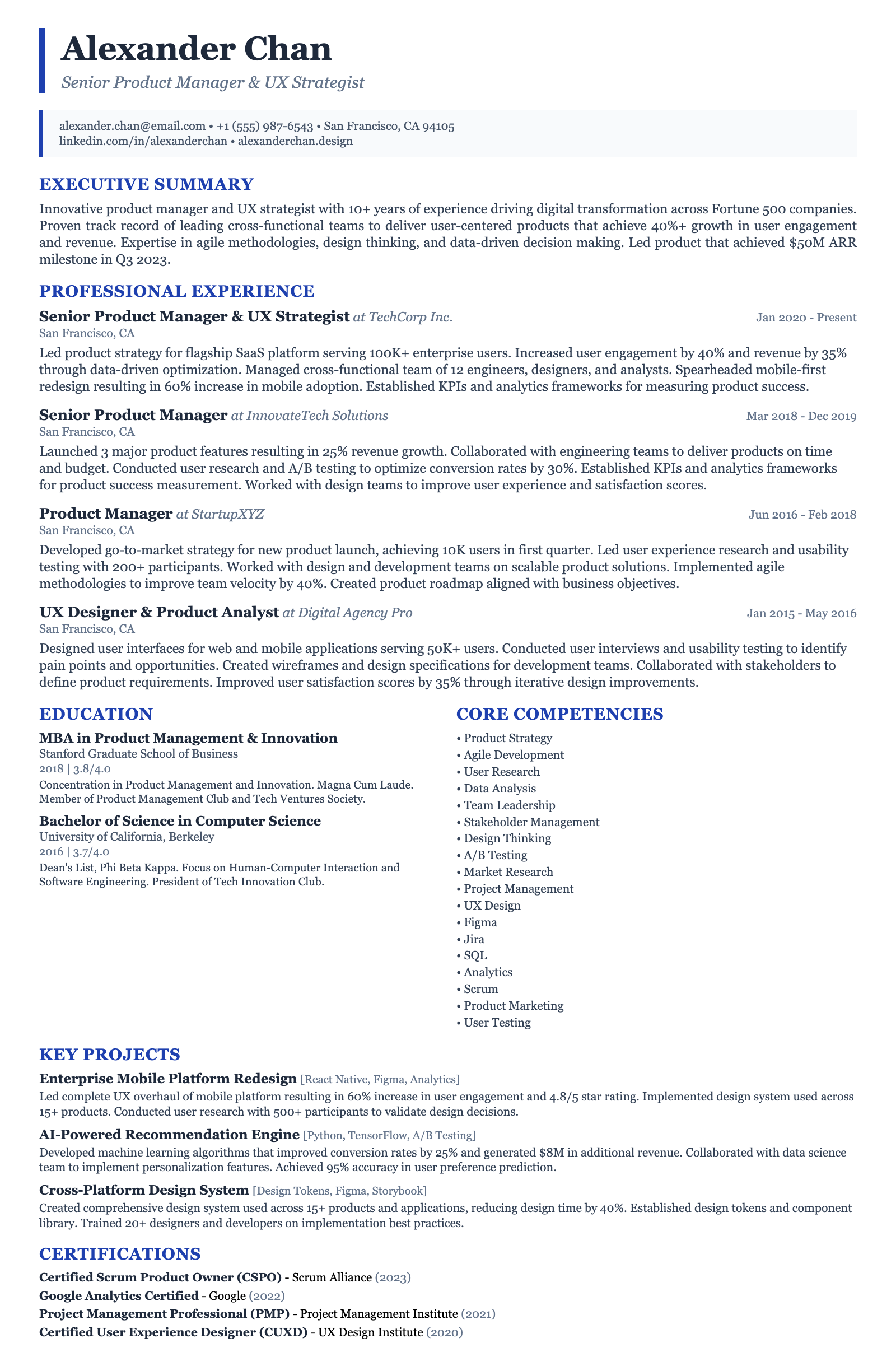 Executive Resume Template