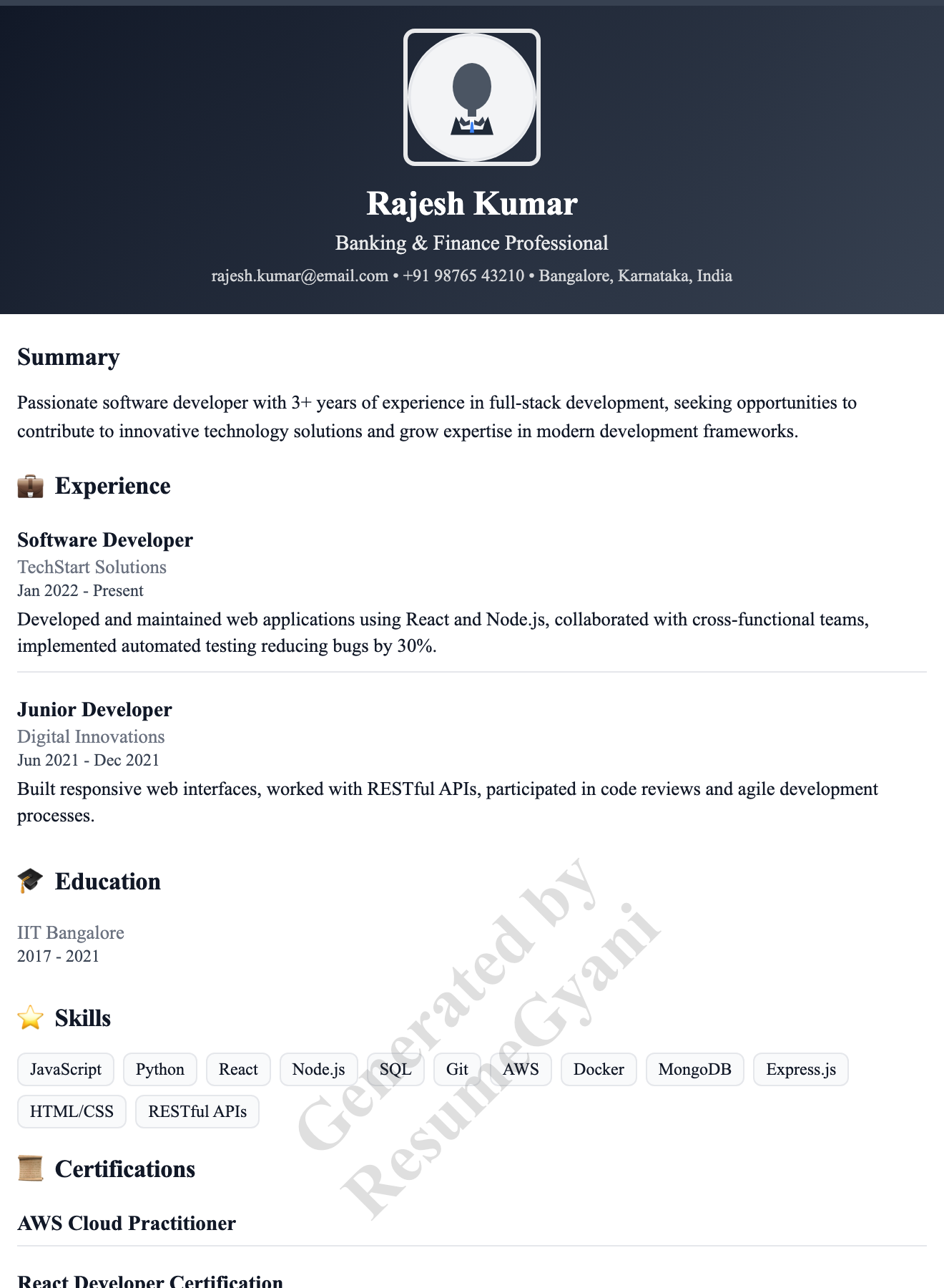 Bank PO - Executive Resume Template