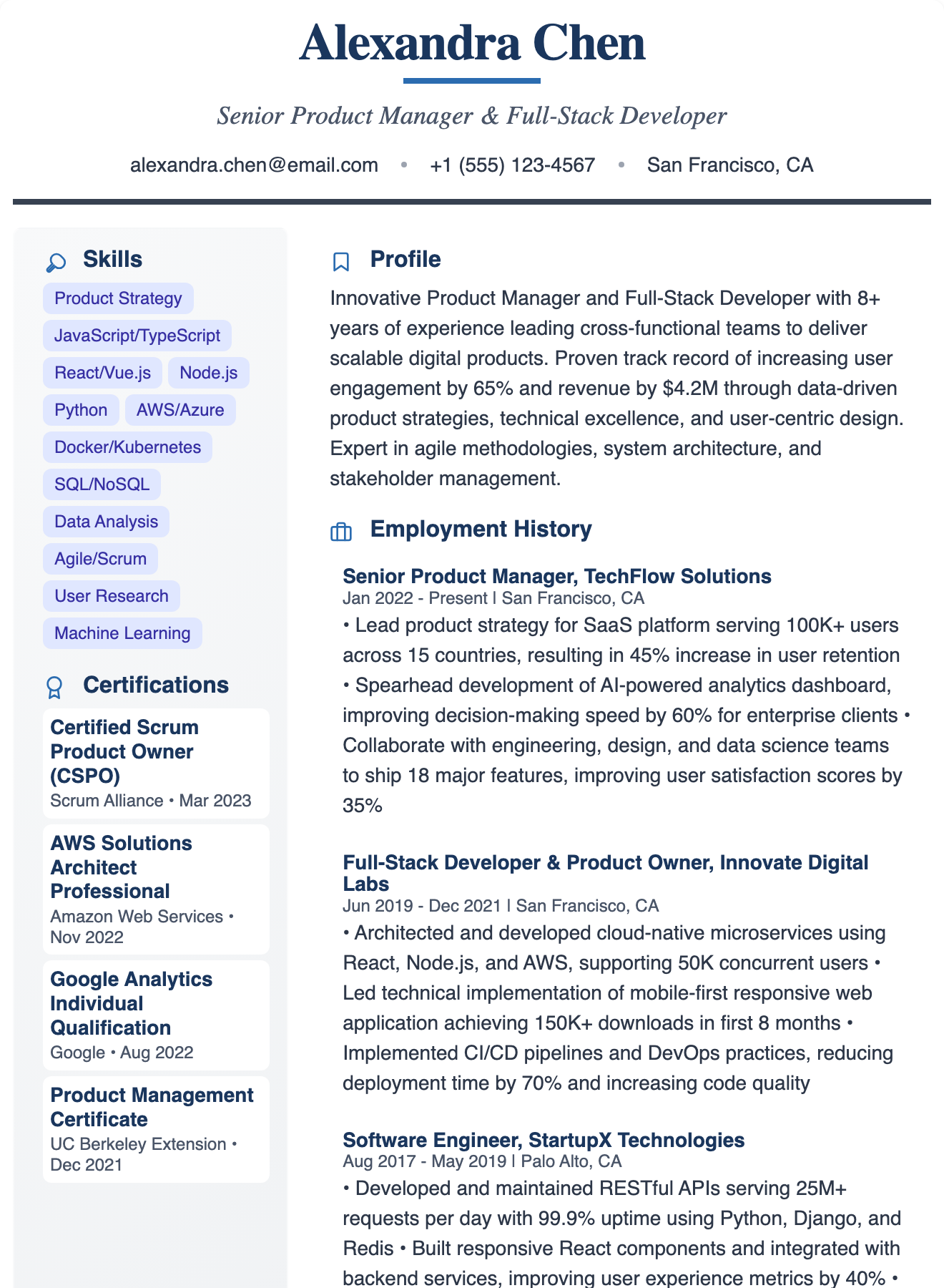 Executive Professional Resume Template